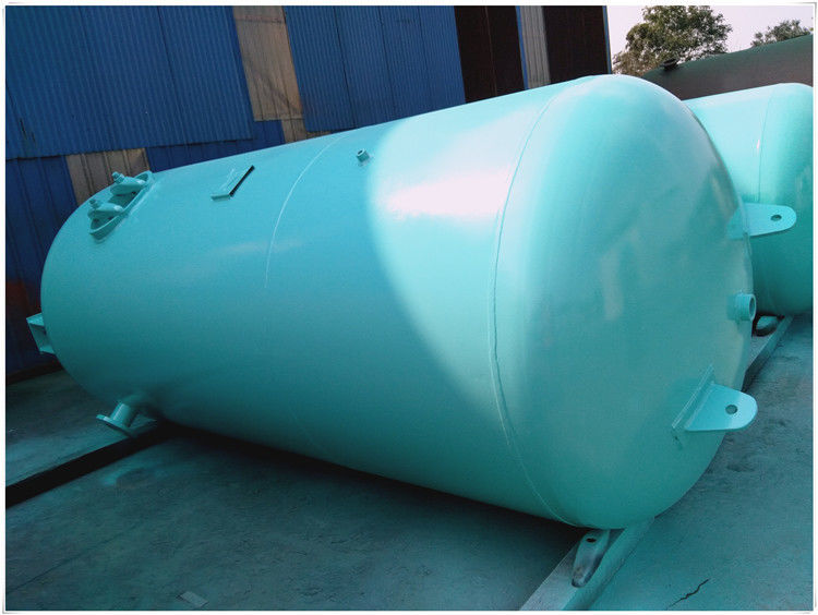 Голубой вертикальный сосуд под давлением танка воздухоприемного цилиндра, танк удерживания компрессора воздуха низкого давления